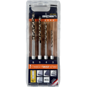 Drill set 4 pcs.. wierteł krętych do drewna 3-6mm, ATM 4, Timber Twist Alpen [0067500004100]