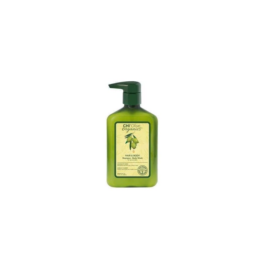 Šampūnas ir kūno prausiklis CHI Olive Organics Hair & Body Šampūnas 340 ml