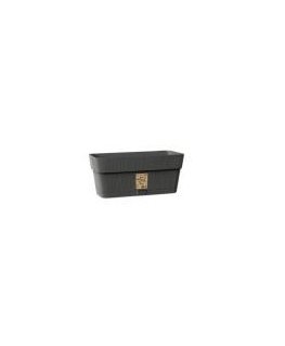 Flower box with tray Ethica 30x13x12cm grey