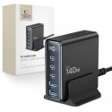 TECH-PROTECT DC140W-GAN 5-PORT DESKTOP CHARGER PD140W|QC3.0 BLAC TECH-PROTECT DC140W-GAN 5-PORT DESKTOP CHARGER PD140W|QC3.0 BLAC