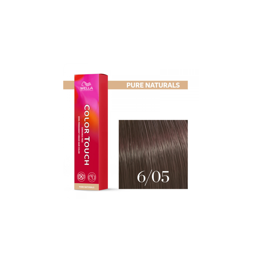 WELLA COLOR TOUCH professional hair dye 60 ml - 6/05 Dark Blonde Natural Mahogany – 2