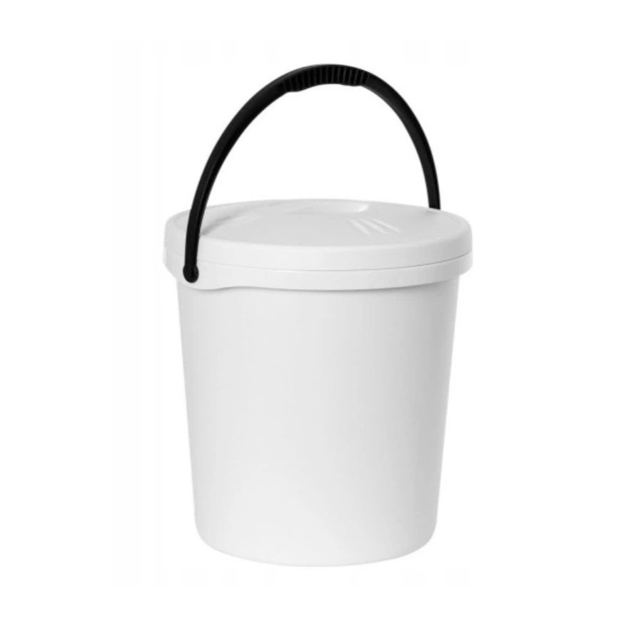 Bucket 16L with lid white
