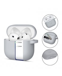 TECH-PROTECT SILICONE HOOK APPLE AIRPODS 4 CRAYON GREY