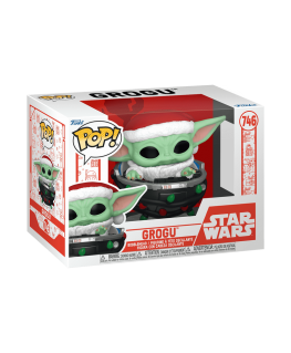 FUNKO POP! Vinyl Figure: Star Wars: The Mandalorian - Holiday Grogu in a pram (The Child)