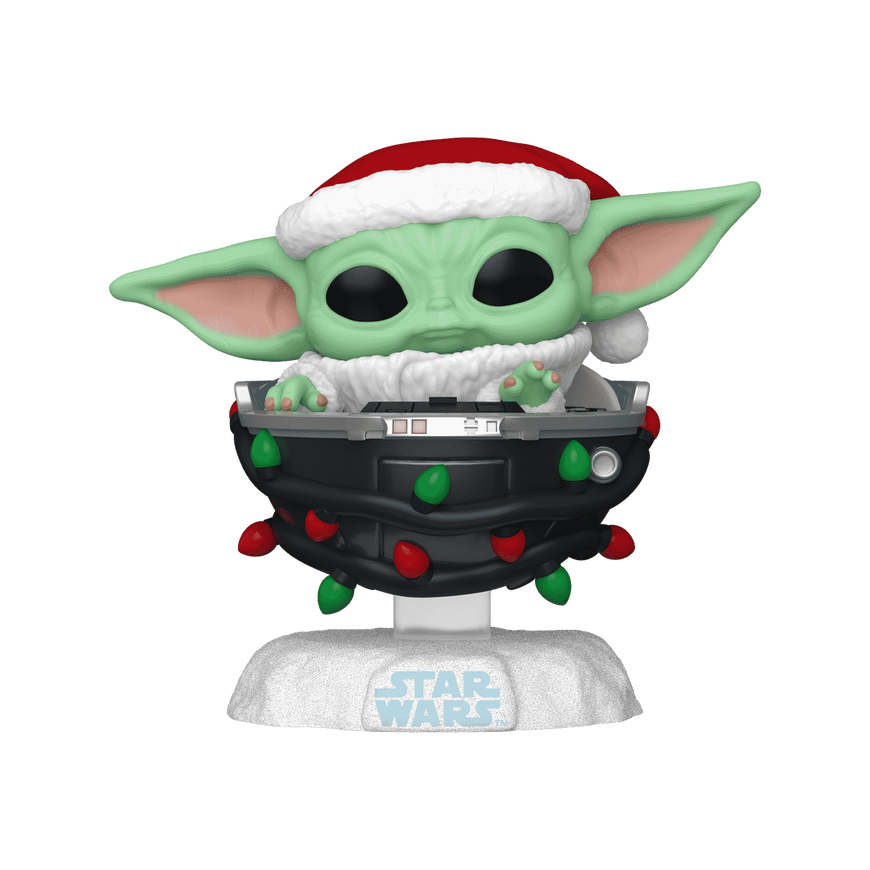 FUNKO POP! Vinyl figuur: Star Wars: The Mandalorian - Holiday Grogu in a pram (The Child) – 2