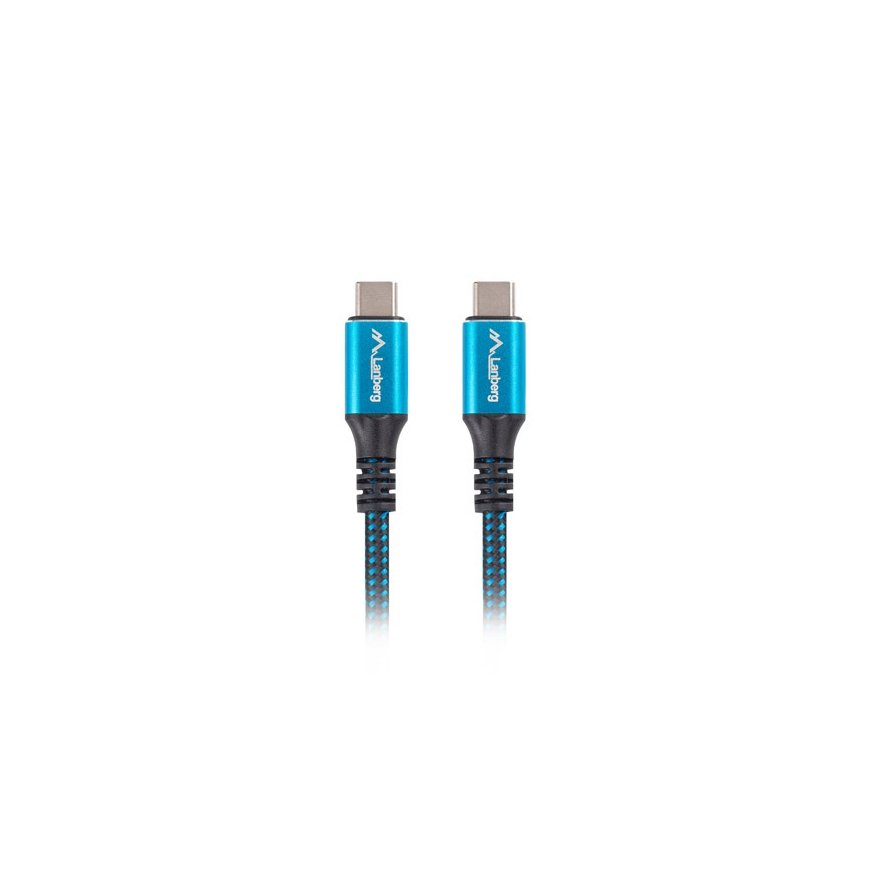 Lanberg CA-CMCM-45CU-0005-BK USB kabelis USB4 Gen 2x2 0,5 m USB C Juoda, Mėlyna – 2
