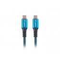 Lanberg CA-CMCM-45CU-0005-BK USB kabelis USB4 Gen 2x2 0,5 m USB C Melns, Zils