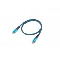 Lanberg CA-CMCM-45CU-0005-BK USB kabelis USB4 Gen 2x2 0,5 m USB C Melns, Zils