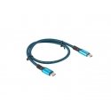 Lanberg CA-CMCM-45CU-0005-BK USB-kaapeli USB4 Gen 2x2 0,5 m USB C musta, Sininen Lanberg CA-CMCM-45CU-0005-BK USB-kaapeli USB4 Gen 2x2 0,5 m USB C musta, Sininen