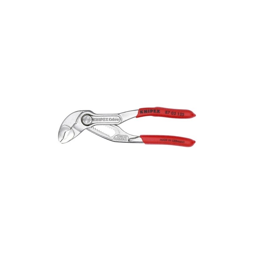 KNIPEX Cobra pipe / water pump pliers 87 03 125 (red, length 125mm, for pipes up to 1")