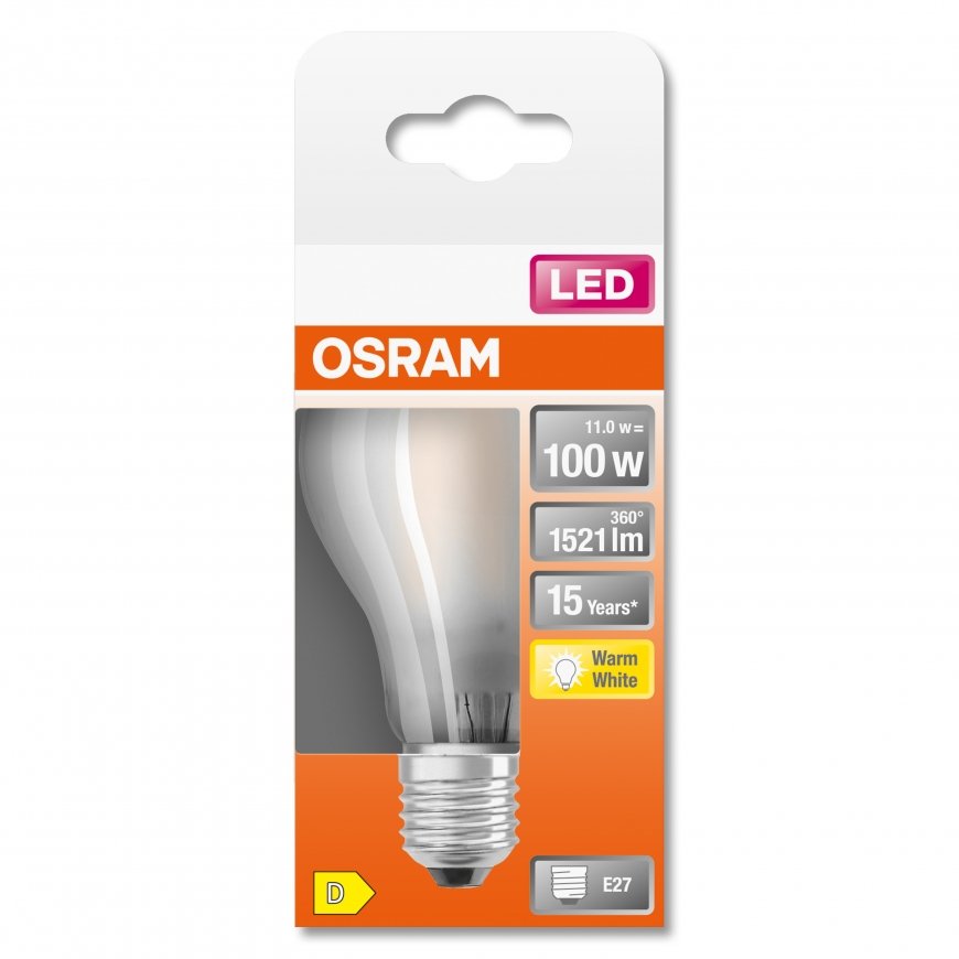 Osram STAR LED-lamppu Lämmin valkoinen 2700 K 11 W E27 D – 4