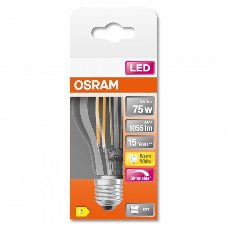 Osram SUPERSTAR LED-pirn Soe valge 2700 K 9 W E27 D – 3
