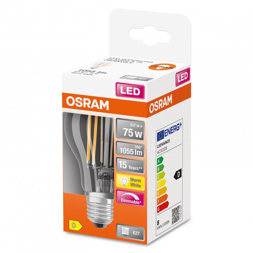 Osram SUPERSTAR LED-pirn Soe valge 2700 K 9 W E27 D – 4