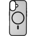 FoneKit MagSafe compatible Soft Touch protective case, iPhone 16, black/grey FoneKit MagSafe compatible Soft Touch protective case, iPhone 16, black/grey