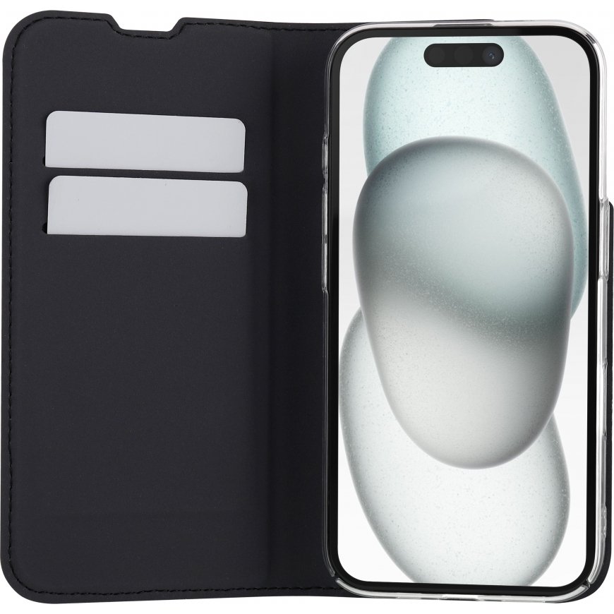 FoneKit BookCase -suojakotelo, iPhone 16, musta – 2