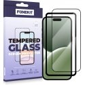 FoneKit Full Cover Tempered Glass, iPhone 16 Pro FoneKit Full Cover Tempered Glass, iPhone 16 Pro