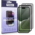 FoneKit Privacy+ Full Cover -panssarilasi, iPhone 16 Pro, musta FoneKit Privacy+ Full Cover -panssarilasi, iPhone 16 Pro, musta