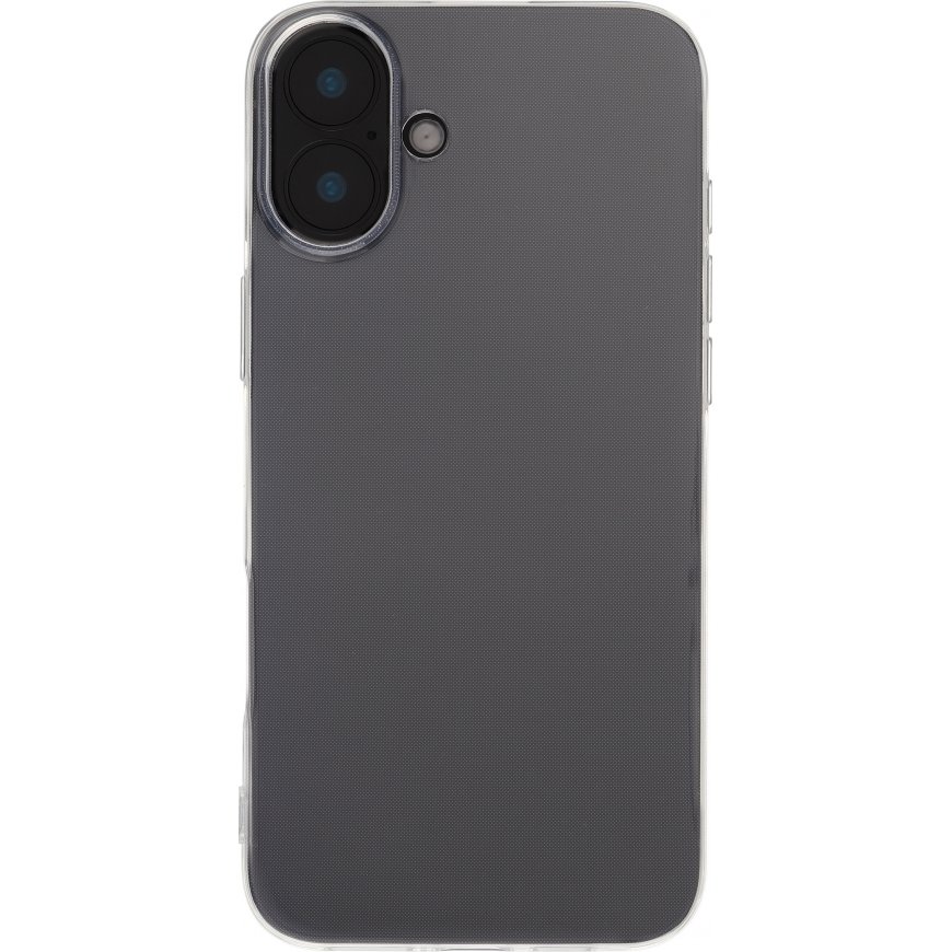 Fonekit silikonisuoja, iPhone 16 Plus, läpinäkyvä