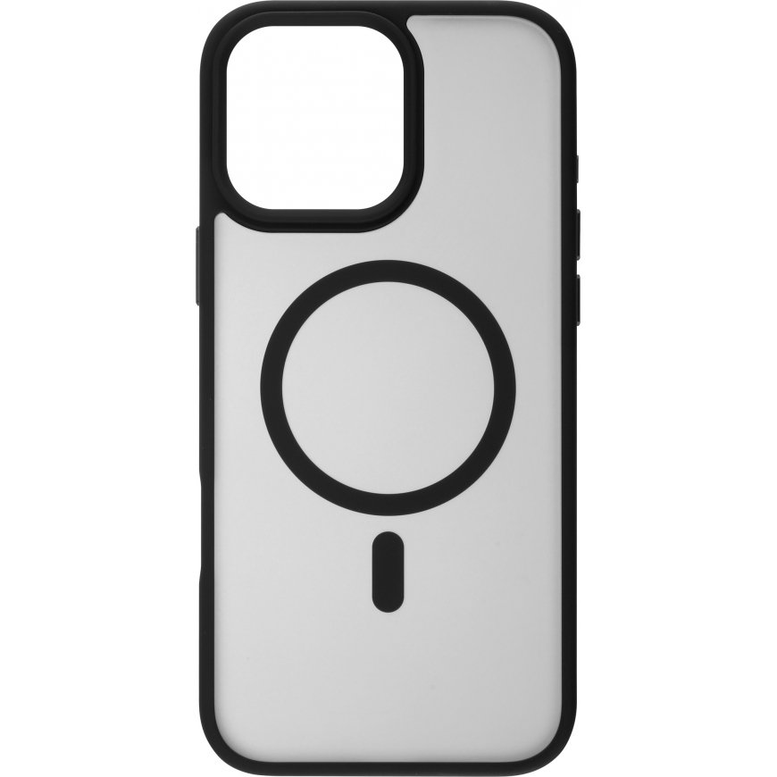 FoneKit MagSafe-yhteensopiva Soft Touch -suojakuori, iPhone 16 Pro, musta/harmaa – 3