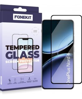 FoneKit Full Cover Tempered Glass, Google Pixel 8, Black