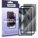 FoneKit Privacy+ Full Cover Tempered Glass, Google Pixel 9, Black