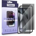 FoneKit Privacy+ Full Cover Tempered Glass, Google Pixel 9 Pro XL, Black