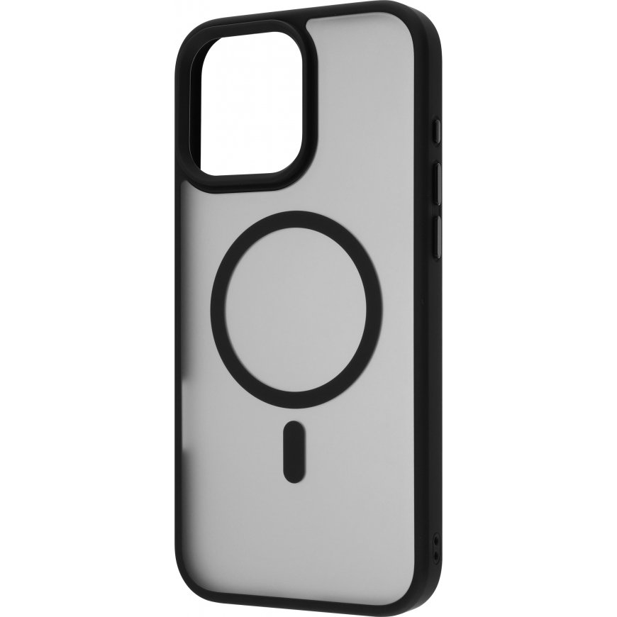 FoneKit MagSafe-yhteensopiva Soft Touch -suojakuori, iPhone 16 Pro Max, musta/harmaa – 4