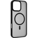 FoneKit MagSafe-yhteensopiva Soft Touch -suojakuori, iPhone 16 Pro Max, musta/harmaa FoneKit MagSafe-yhteensopiva Soft Touch -suojakuori, iPhone 16 Pro Max, musta/harmaa