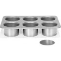 PATISSE Silver-TOP Form for 6 mini cheesecakes with a removable bottom PATISSE Silver-TOP Form for 6 mini cheesecakes with a removable bottom