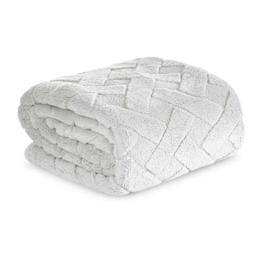Eurofirany Koc narzuta 170x210 Caro silver with microfiber D91 – 4