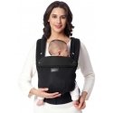 MOMCOZY ERGONOMIC BABY CARRIER WITH MESH, BLACK MOMCOZY ERGONOMIC BABY CARRIER WITH MESH, BLACK
