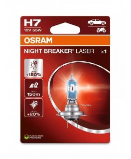 Osramautomotive H7 Night Breaker lazerinis 55W 12V PX26D HFB2BOX