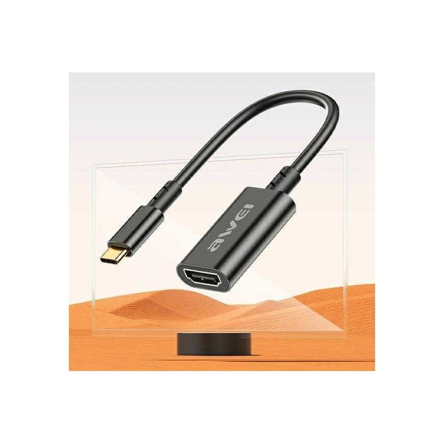 AWEI Adapteris CL-217T USB-C/HDMI juodos spalvos 4k/30Hz – 2