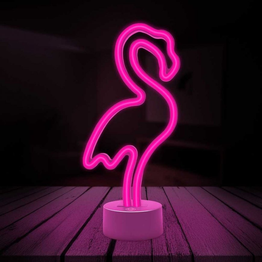Neoninis LED ant stovo FLAMINGO rožinis USB-C FSC-11 Forever Light – 2