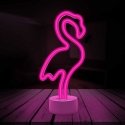 Neoninis LED ant stovo FLAMINGO rožinis USB-C FSC-11 Forever Light Neoninis LED ant stovo FLAMINGO rožinis USB-C FSC-11 Forever Light