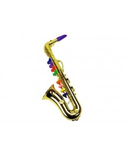 Lean Toys Zabawkowy Saxofon instrument gold color