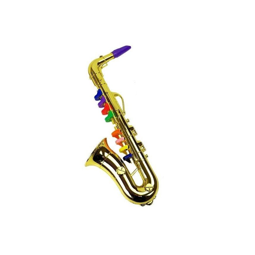 Lean Toys Zabawkowy Saxofon instrument gold color