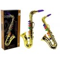 Lean Toys Zabawkowy Saksofon instrument aukso spalvos Lean Toys Zabawkowy Saksofon instrument aukso spalvos