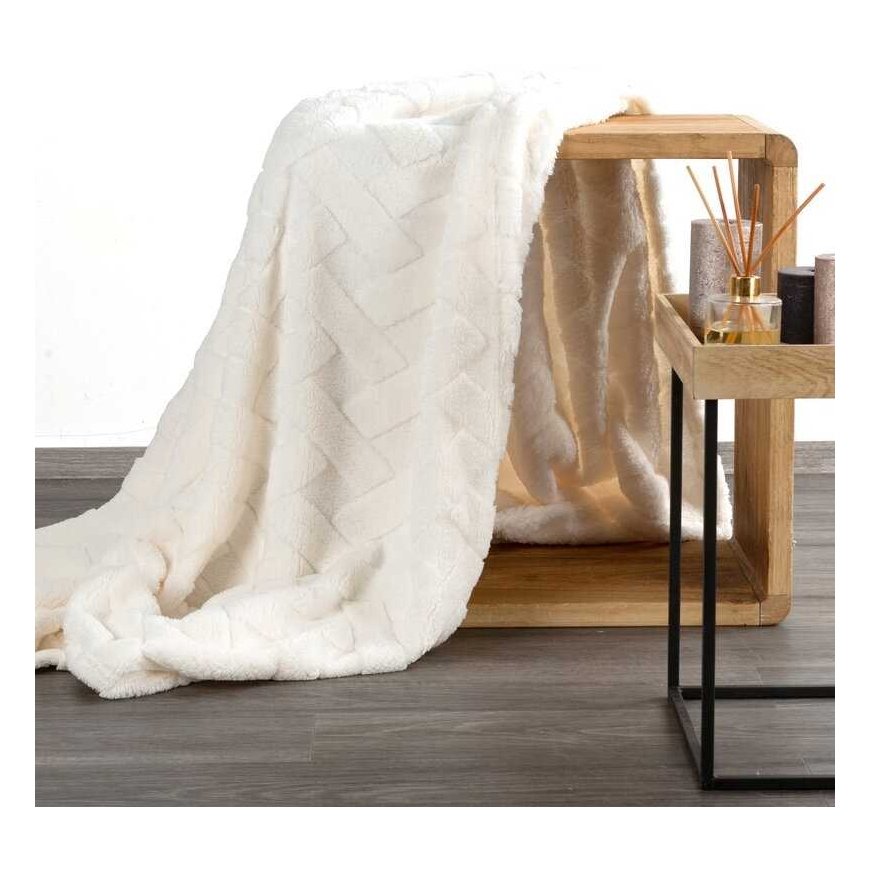 Eurofirany Koc narzuta 150x200 Caro cream with microfiber D91 – 2