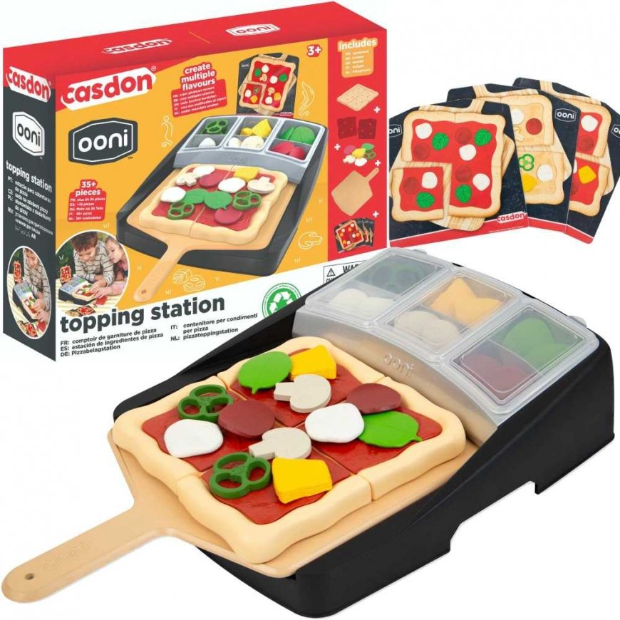Ooni Pizza do crojenia set with toppings do pizzy dla małego pizzermana with board + 24 toppings Casdon – 2