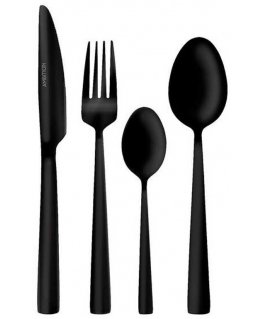 Komplet sztućców Madeni 16-elementowy black AMBITION