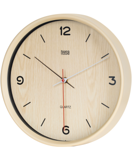 Teesa Wall clock 30 cm light brown