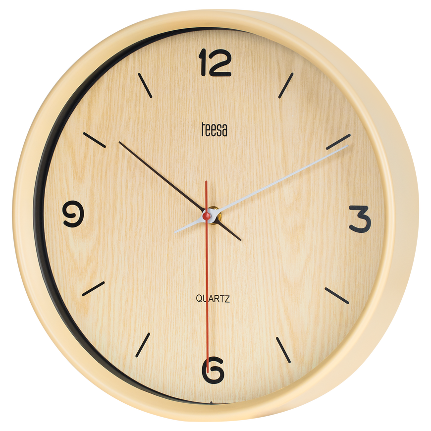 Teesa Wall clock 30 cm light brown – 2
