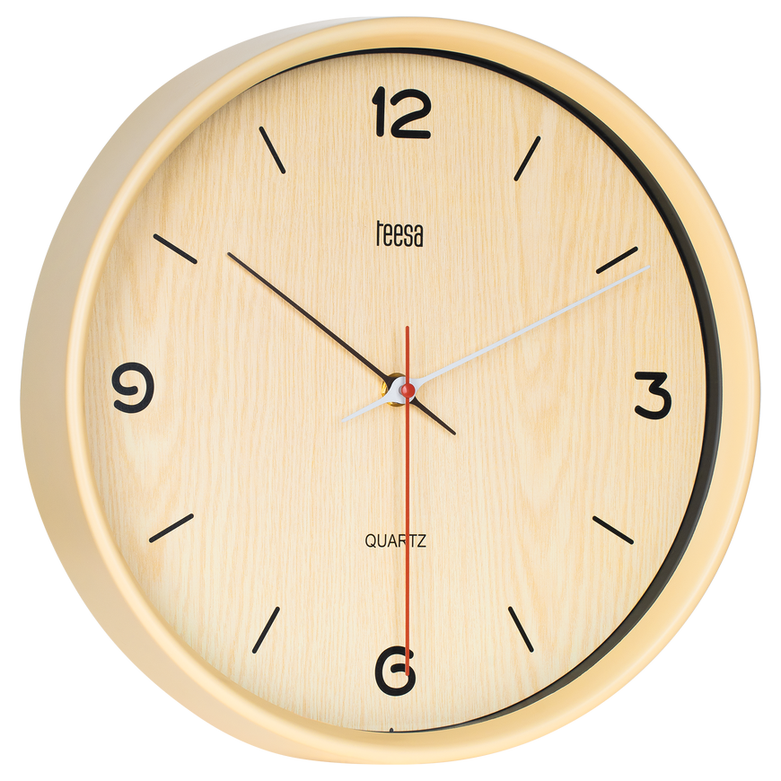 Teesa Wall clock 30 cm light brown – 3