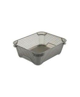 Basket mini A6 Mirko 20x16x7cm crystal gray (transparent)
