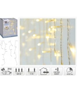 Christmas Decoration CHRISTMAS LIGHTS OUTDOOR LIGHT TASKS 180 LED CONTROLLER WARM TIMER White CLEAR CABLE
