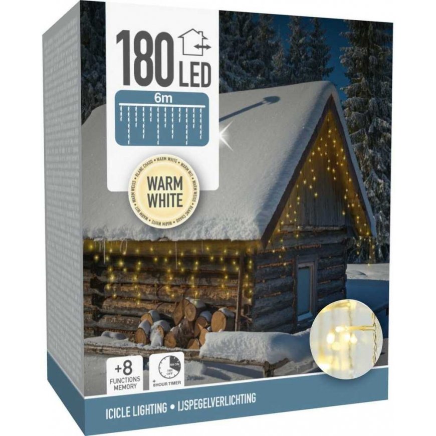 Christmas Decoration CHRISTMAS LIGHTS OUTDOOR LIGHT TASKS 180 LED CONTROLLER WARM TIMER White CLEAR CABLE – 2