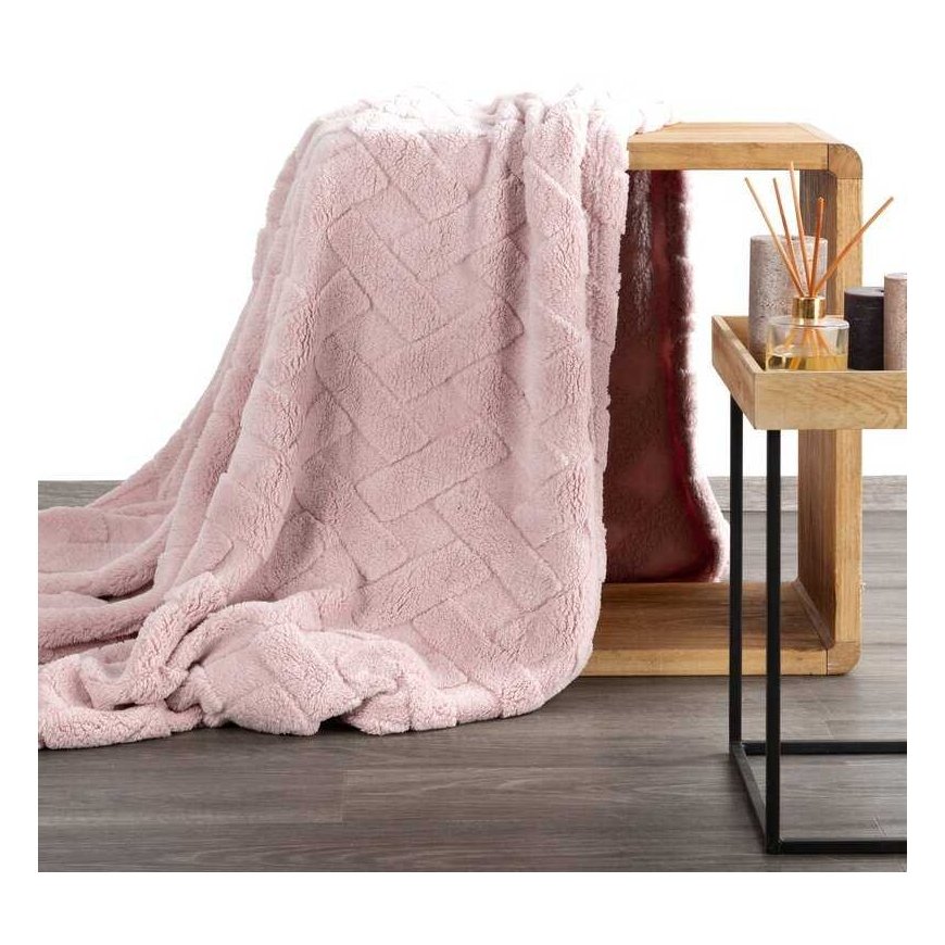 Eurofirany Blanket bedspread 170x210 Caro pink powder with microfiber D91 – 2