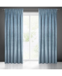 Night curtain made of soft velvet Eurofirany DIVA LINE RIA 140X270 cm, tape/tunnel/hooks, 300g/m2, color: blue