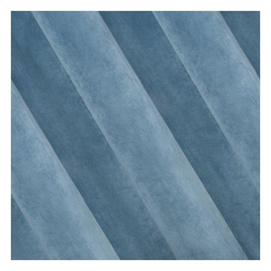Naktinė užuolaida iš minkšto aksomo Eurofirany DIVA LINE RIA 140X270 cm, juosta/ tunelis/ kabliukai, 300g/m2, spalva: mėlyna – 4